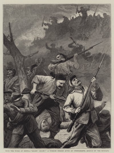 With the Turks at Shipka, Allah! Allah! a Turkish charge after an Unsuccessful Assault by the Russians by John Dawson Watson